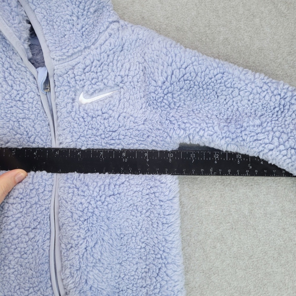 Nike Sherpa Fleece Hooded Coverall Kids 9M Light Purple Bunting Suit L638-U8K - Picture 7 of 11